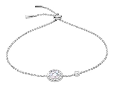 Fossil Armband Für Frauen Sterling Silber, Max. Innenlänge: 216mm Silber Sterling Silber Armband, JFS00519040 im Sale